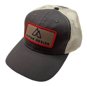 NWOT Alpine Design Logo Patch Mesh Trucker Hat